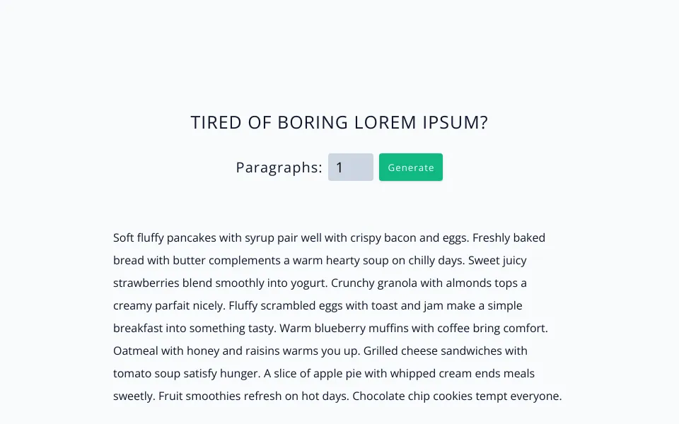 React Lorem Ipsum