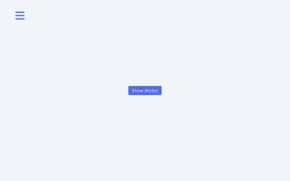 React Sidebar & Modal